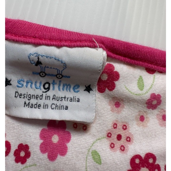 Snugtime Australia Pink Floral Flowers Cotton InfantBaby Kids Lovey Blanket - Picture 6 of 8